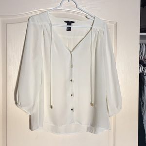 Cream colored shear H&M blouse